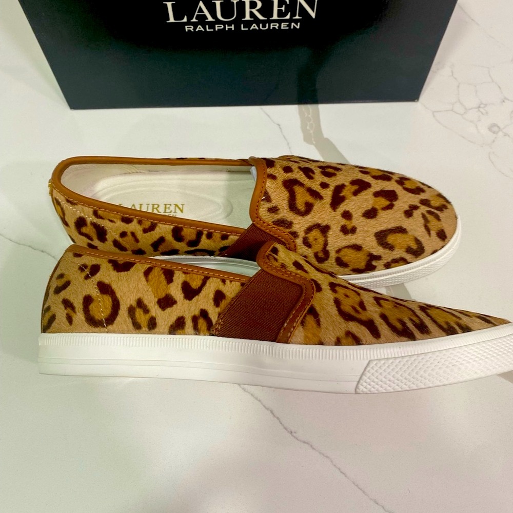Lauren Ralph Lauren Leopard Print Slip-On Shoes
